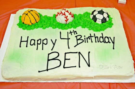 Ben's Sports Birthday Cake (Ellie's Bites)