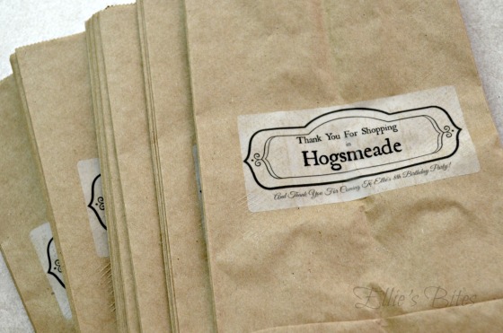 Harry Potter party favor bags (Ellie's Bites)