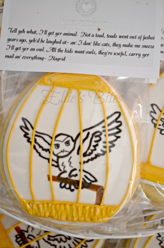 Hedwig Cookie Favors Wrapped (Ellie's Bites)